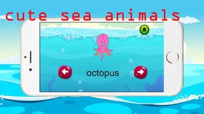 ภาพหน้าจอของ Sea animal vocabulary games puzzles for kids