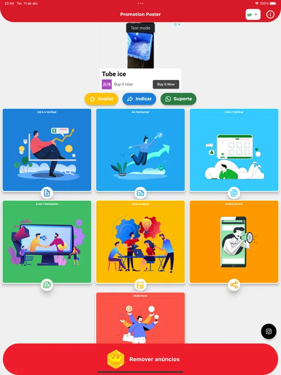 Ảnh chụp màn hình của Cartaz Promocional iPad 