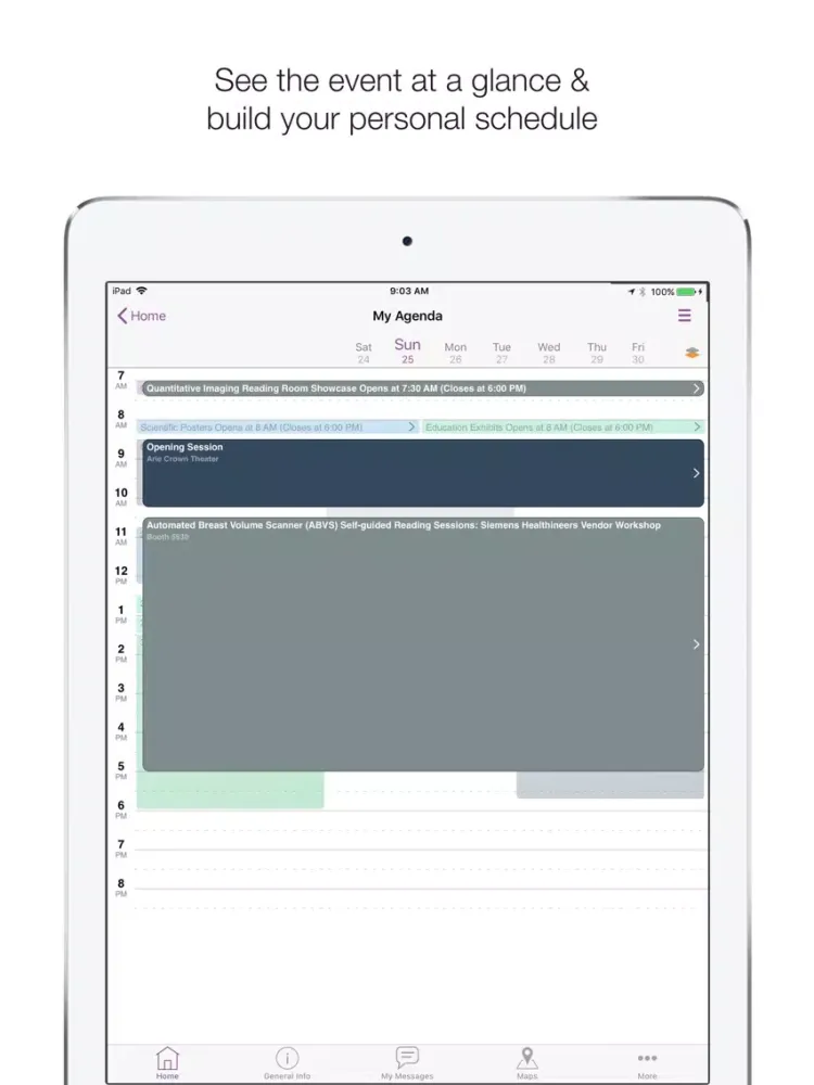 Tangkapan skrin RSNA 2018 iPad 