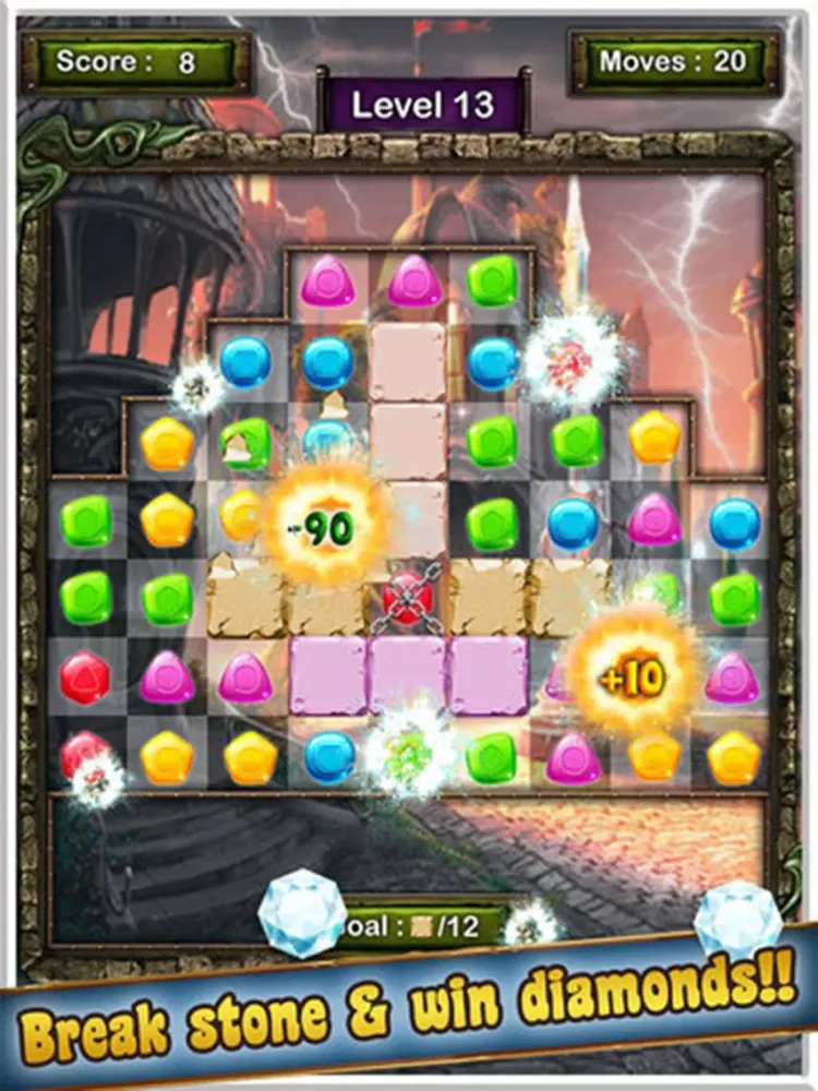 Diamond Splash - Diamond Rush Game of Puzzle Master iPad Screenshots