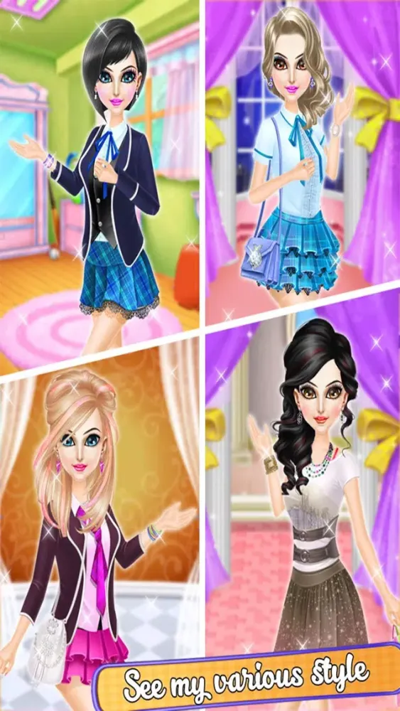 Captures d'écran de High School Girl Makeup Me Salon