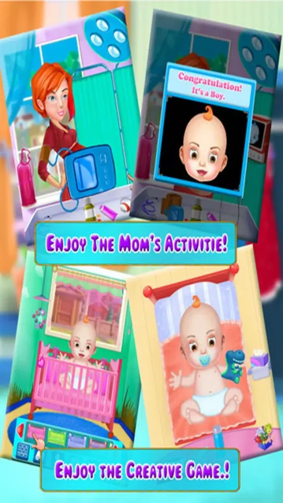 My New Baby Born - Baby Born, Mummy Caring Free Game for kids & Girls स्क्रीनशॉट