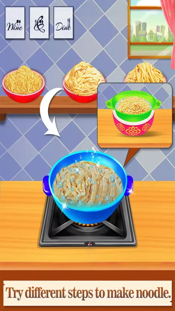 Capturas de tela do Noodles Recipes British Chef
