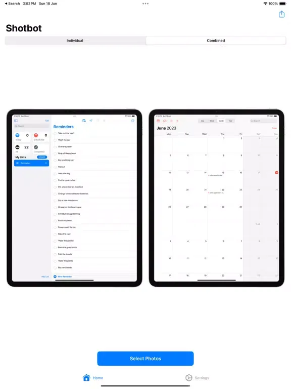 Ảnh chụp màn hình của Shotbot - Framed Screenshots iPad 