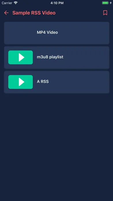 Capturas de tela do RSS Media Viewer