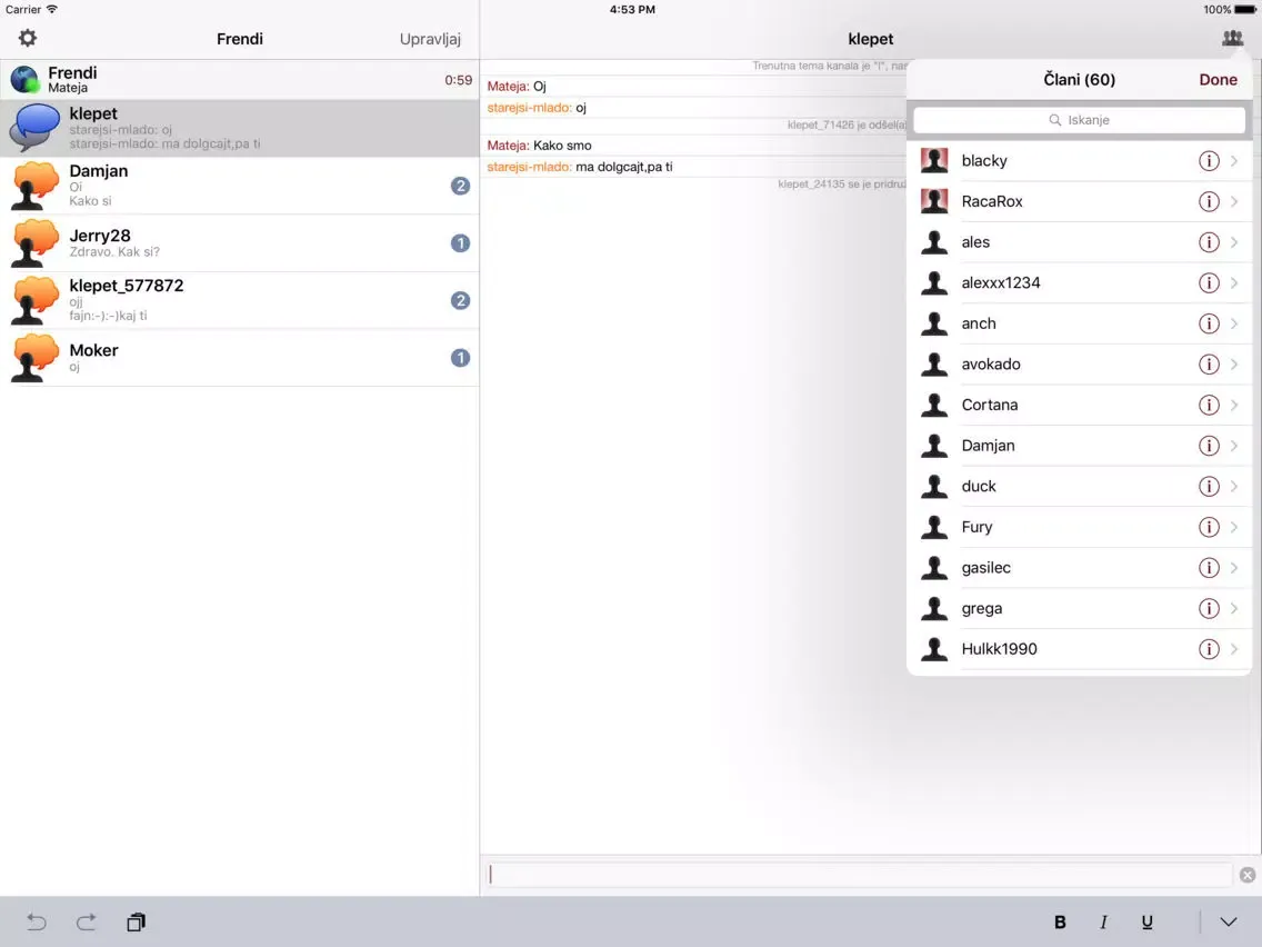 Frendi iPad 應用截圖