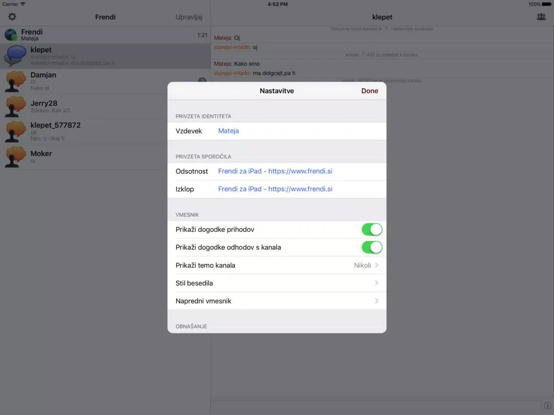 Frendi iPad 應用截圖