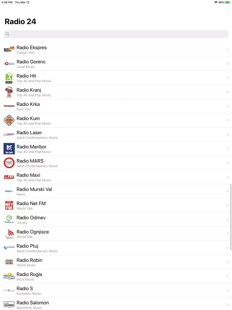 Radio24 Slovenija iPad  Screenshots