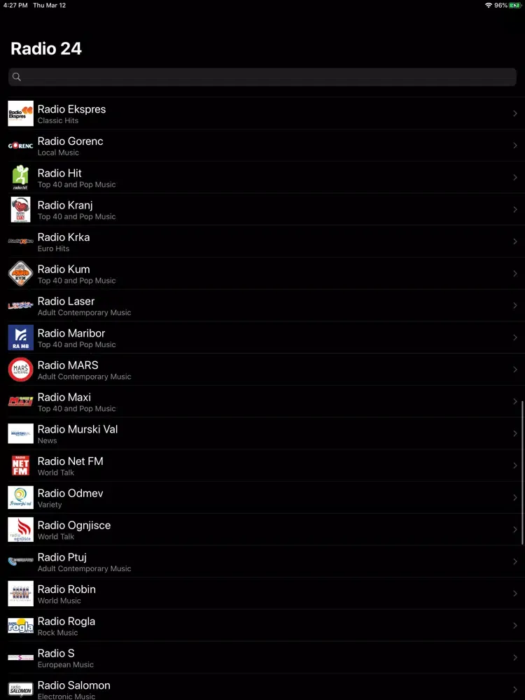 Radio24 Slovenija iPad  Screenshots