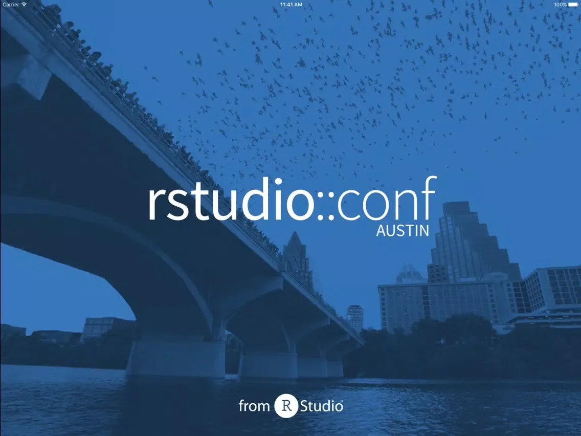 Zrzuty ekranu rstudio::conf 2020 iPad 