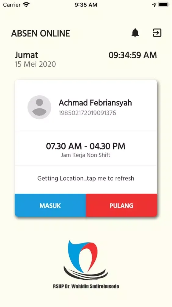 Absensi Online RSUP Wahidin سکرین شاٹس