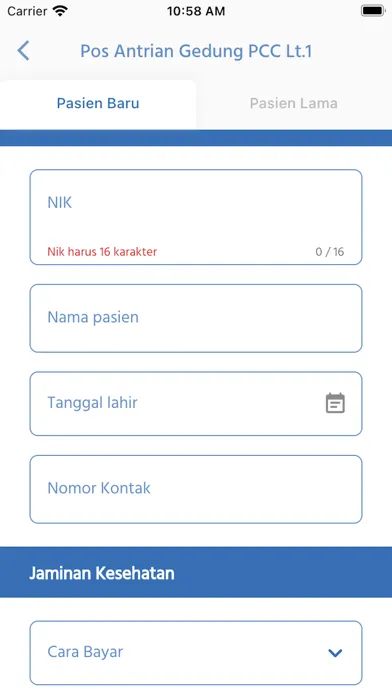 Antrian Online RSWS Ekran Görüntüleri