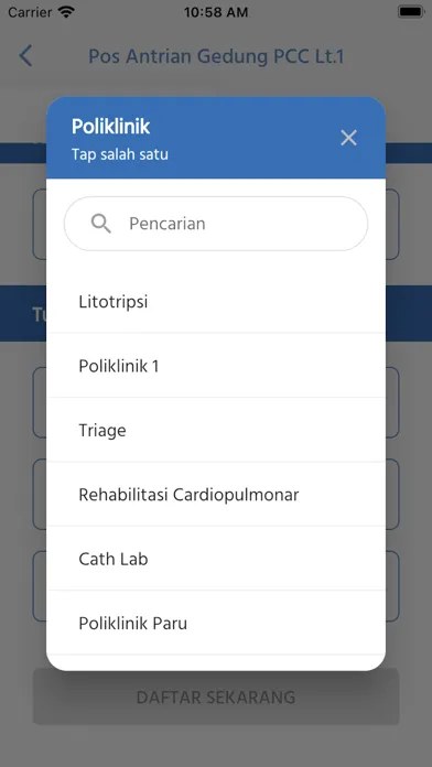Antrian Online RSWS Ekran Görüntüleri
