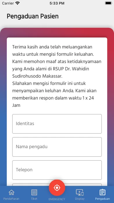 Antrian Online RSWS Ekran Görüntüleri