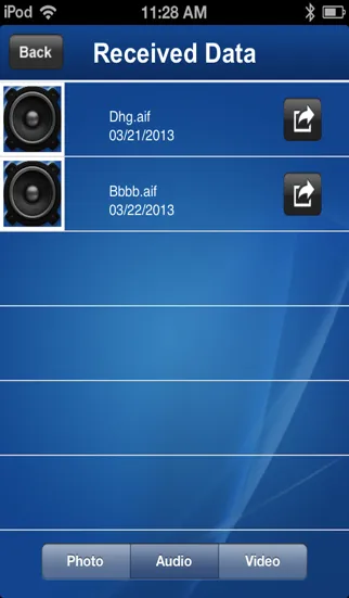 Bluetooth Sharing Screenshots