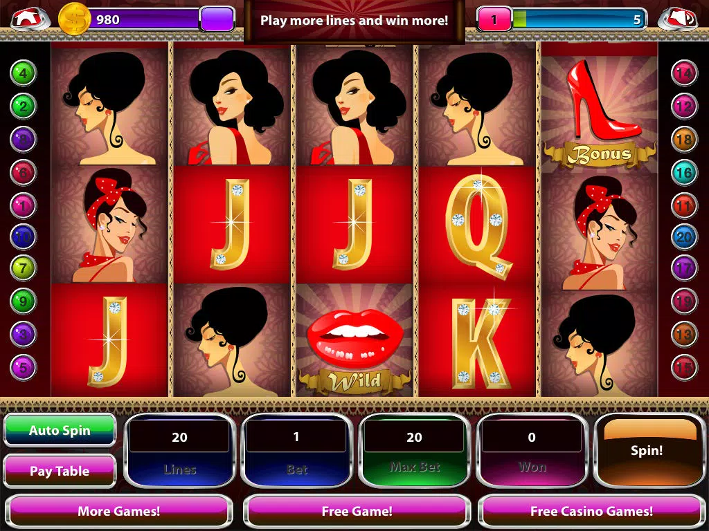Screenshot di AAA+ Wicked Lady of Olympus Casino Slot Machines iPad 