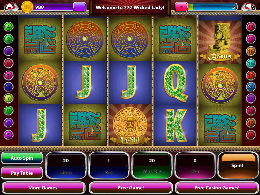 Screenshot di AAA+ Wicked Lady of Olympus Casino Slot Machines iPad 