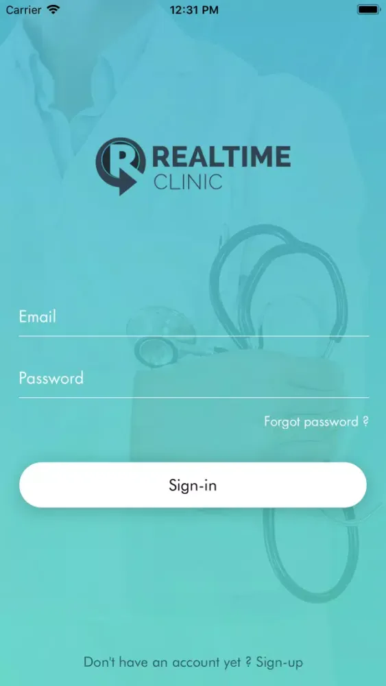 Capturas de tela do Clinician App