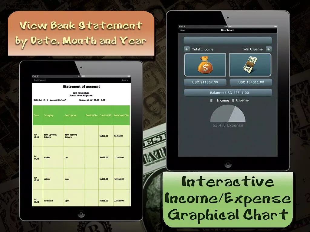Capturas de tela do Money Tracker -Income, Expences iPad 