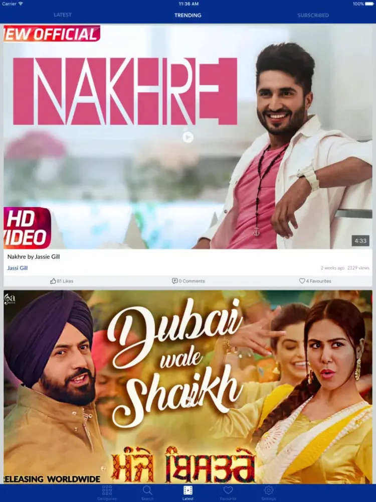 Latest Punjabi Videos iPad  स्क्रीनशॉट