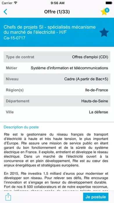 Screenshot di RTE recrute