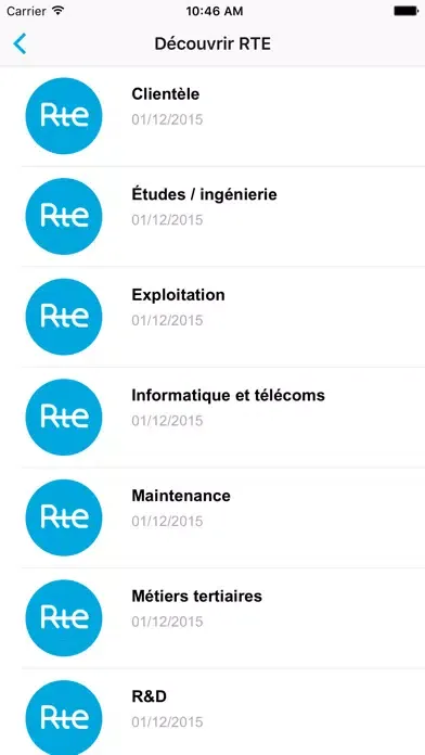Screenshot di RTE recrute