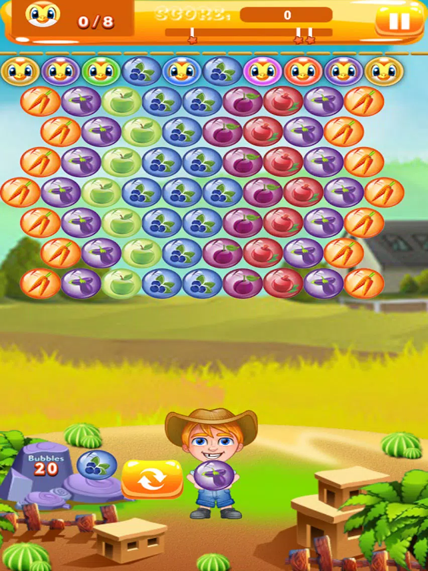 Farmer Bubble Shooter : Pop Farm Fruit Bubbles iPad  Screenshots