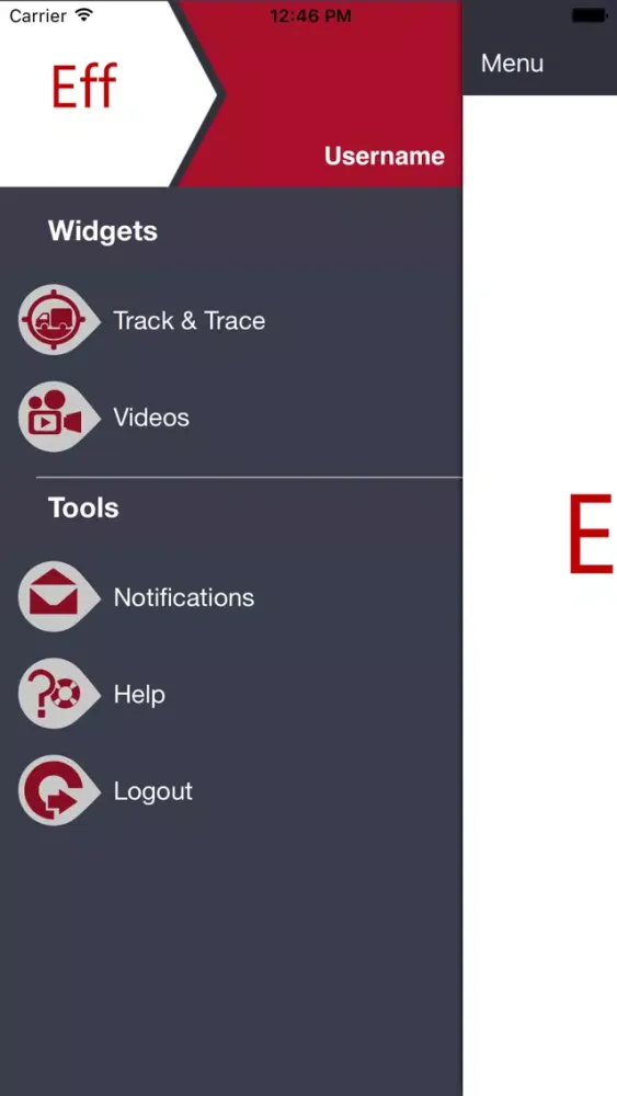 EffSense Mobile Platform Screenshots