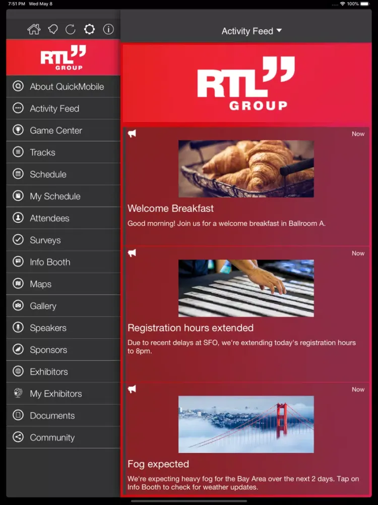 RTL Group Events iPad  स्क्रीनशॉट