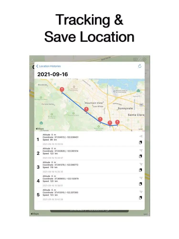 GPS-V Professional GPS Tracker iPad  Screenshots
