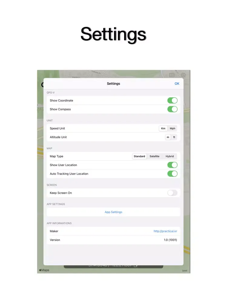GPS-V Professional GPS Tracker iPad  Screenshots