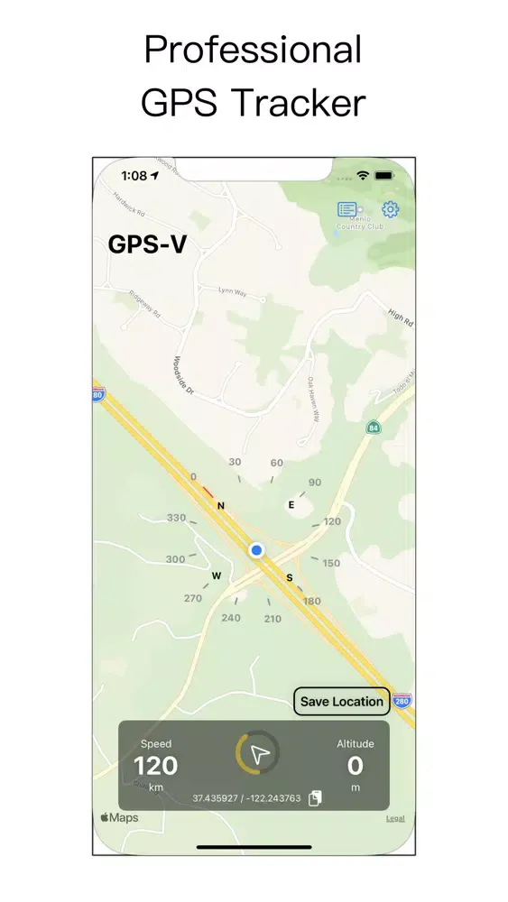 GPS-V Professional GPS Tracker Screenshots