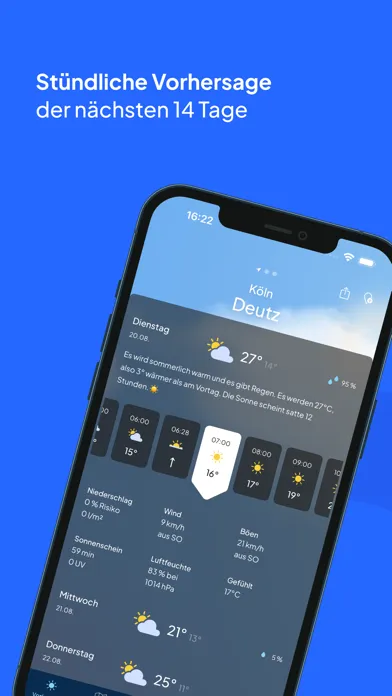 Capturas de pantalla de wetter.de Regenradar & Wetter