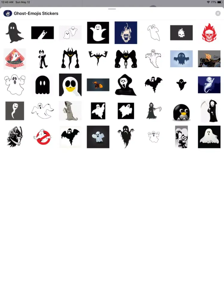 Ghost-Emojis Stickers iPad 应用截图