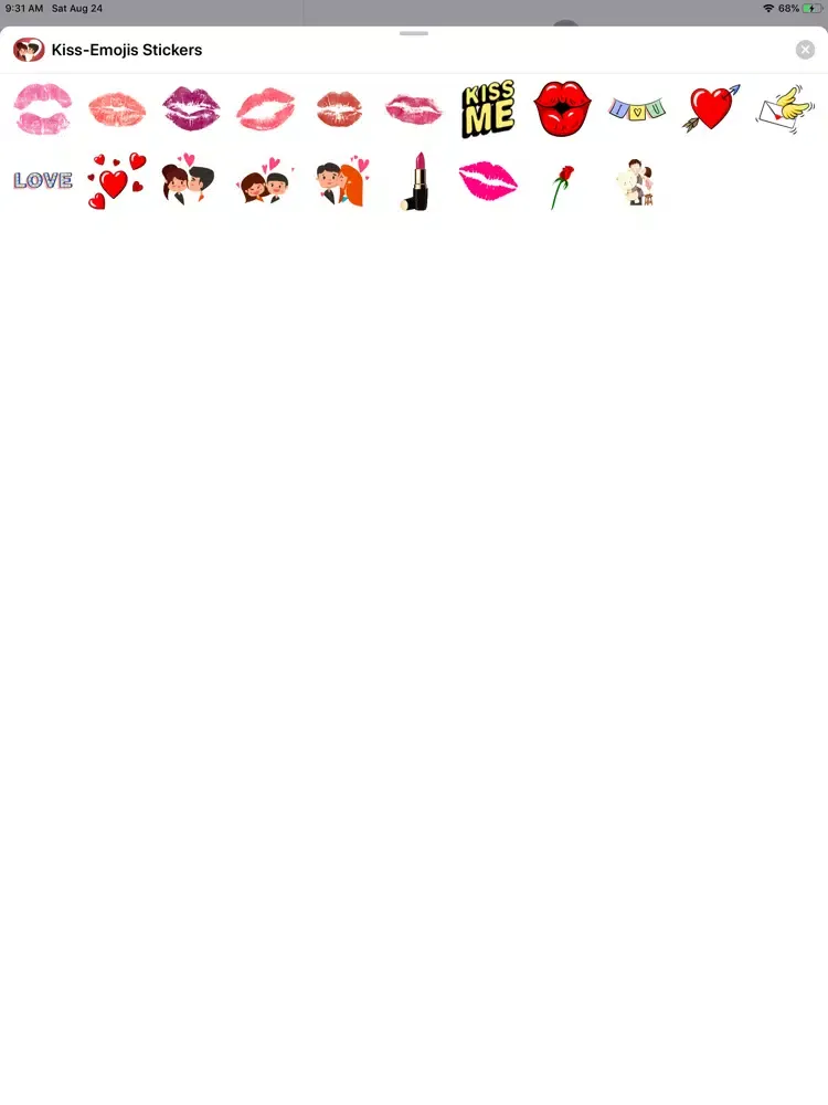 Kiss-Emojis Stickers iPad  スクリーンショット