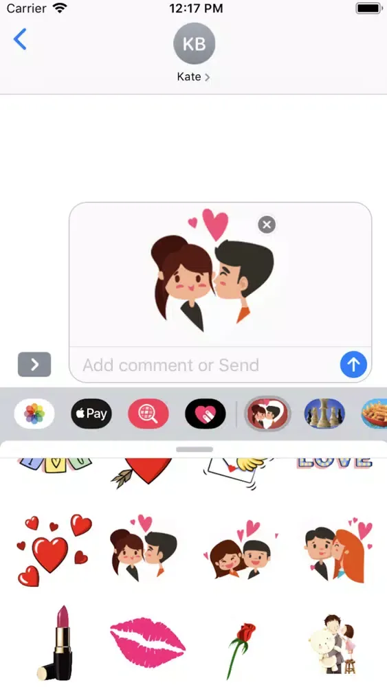Kiss-Emojis Stickers スクリーンショット
