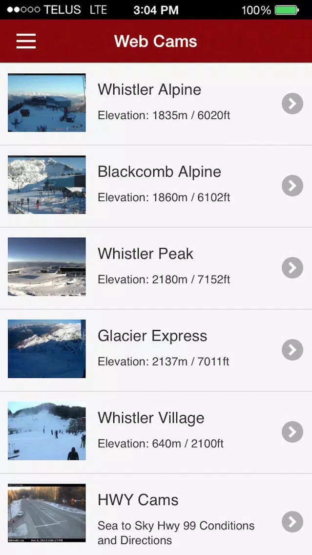 Whistler Blackcomb Live应用截图