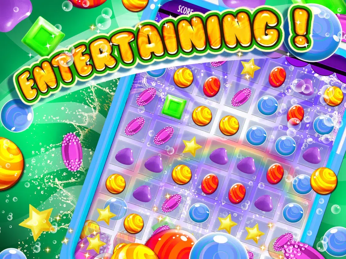 `` A Candy Game `` - fun match 3 rumble of rainbow puzzle's for kids free iPad  スクリーンショット