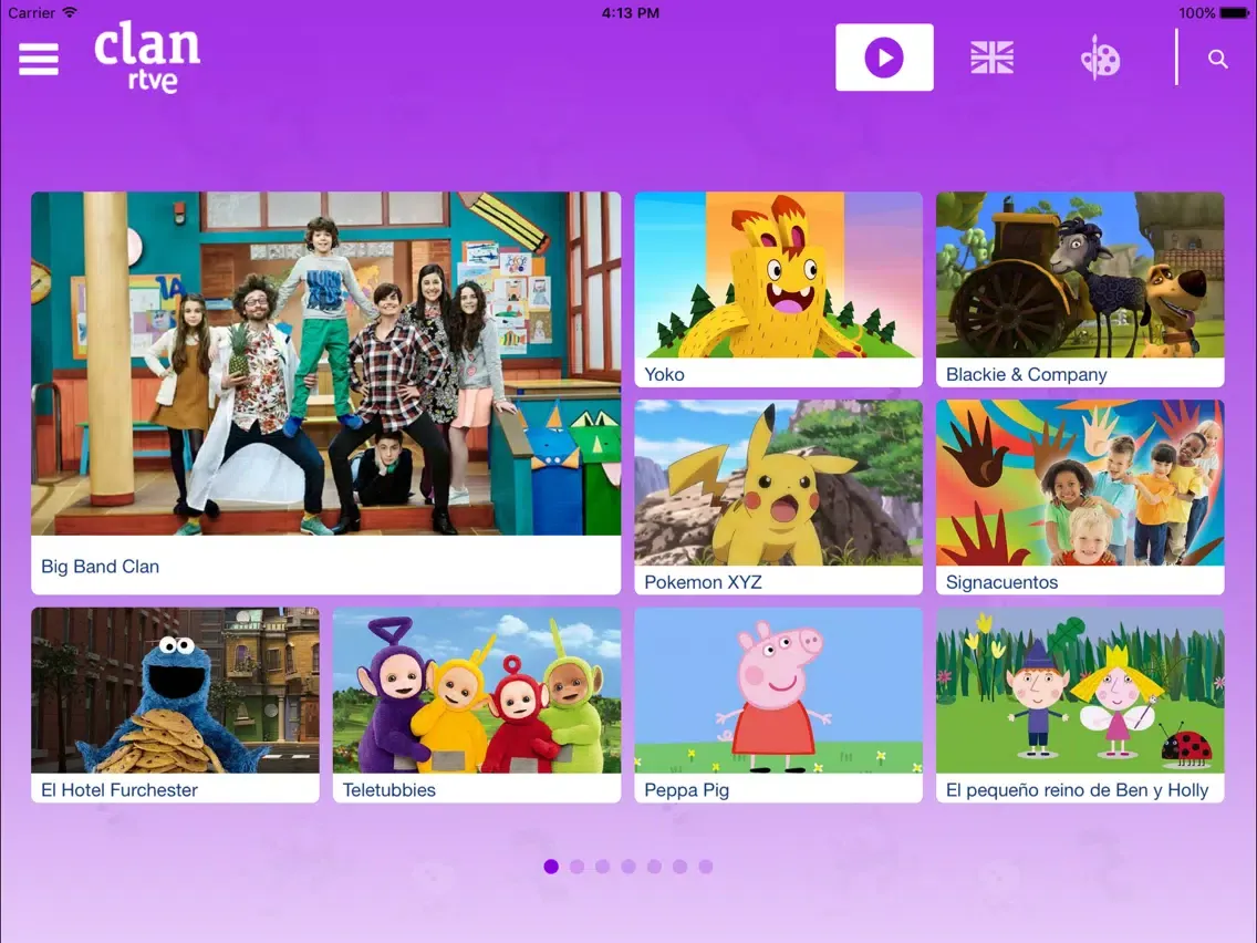 ภาพหน้าจอของ RTVE Clan iPad 