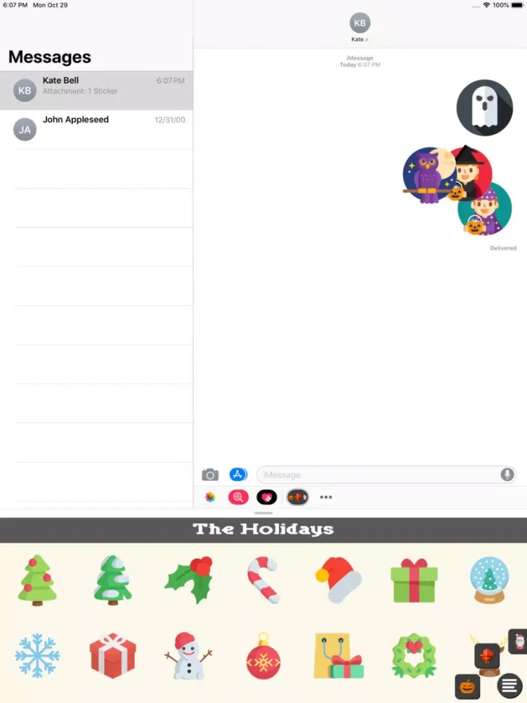 The Holidays Stickers iPad  スクリーンショット