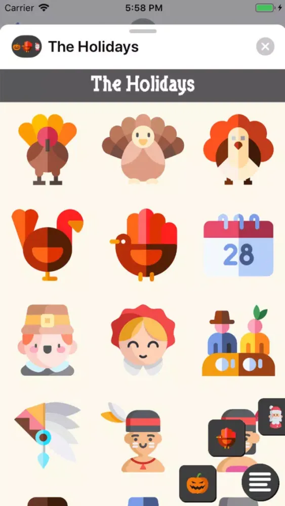 The Holidays Stickers スクリーンショット