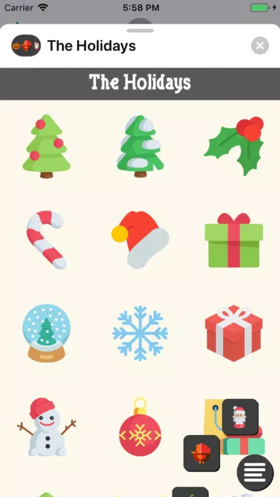 The Holidays Stickers スクリーンショット