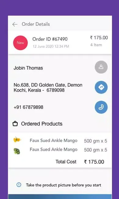 Zrzuty ekranu eConnect Delivery | 1Bridge