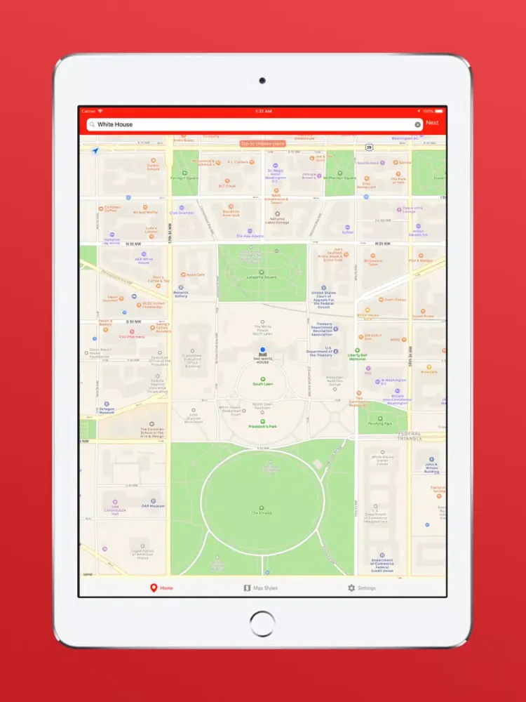Tangkapan layar Fake GPS Location GO iPad 