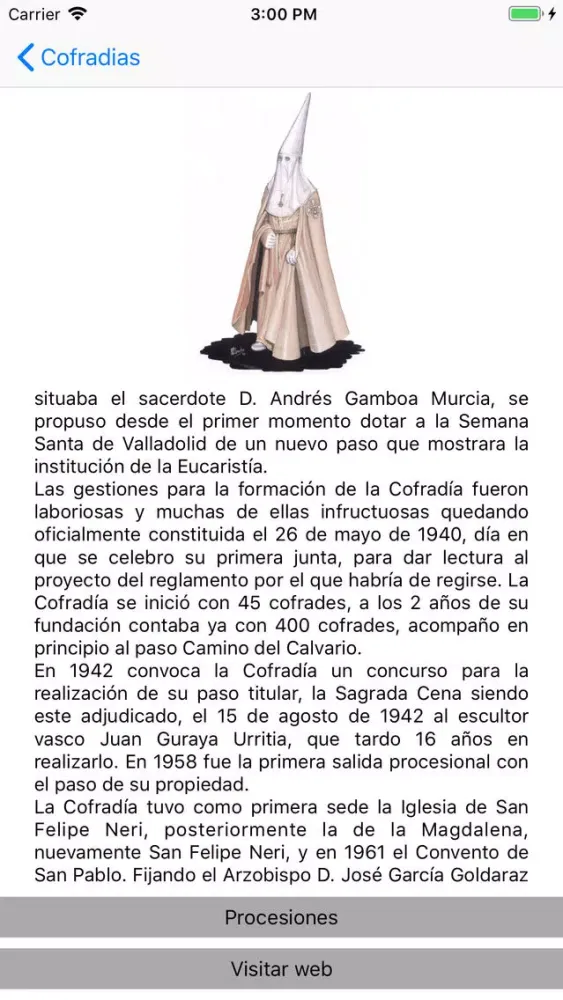 Ảnh chụp màn hình của Semana Santa Valladolid