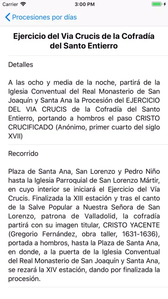 Ảnh chụp màn hình của Semana Santa Valladolid