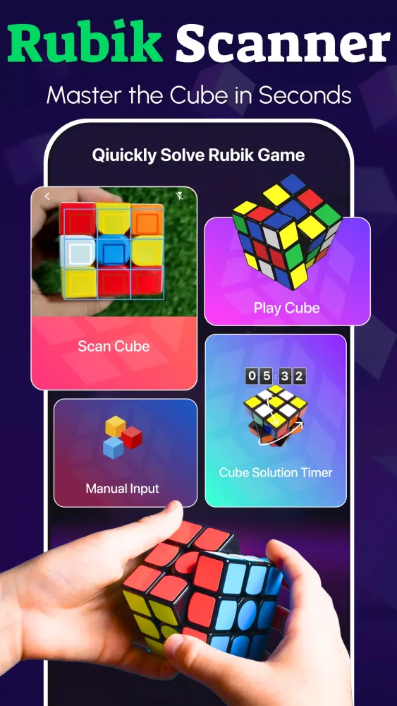 Rubik's Cube Solver: 3×3 Cube Ekran Görüntüleri