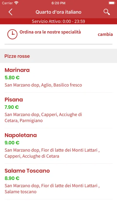 Zrzuty ekranu Quarto D'ora Italiano - Pisa