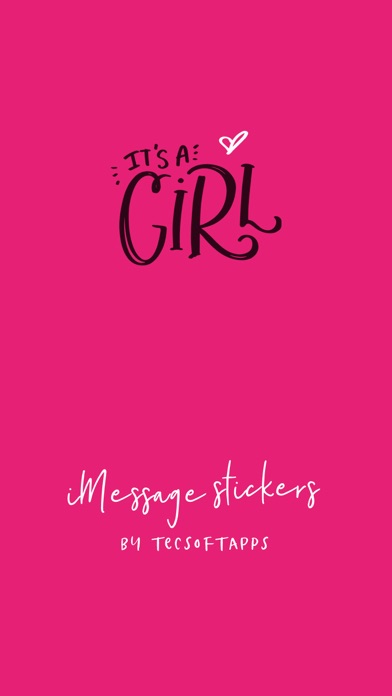 ภาพหน้าจอของ It's a Girl! iMessage Stickers