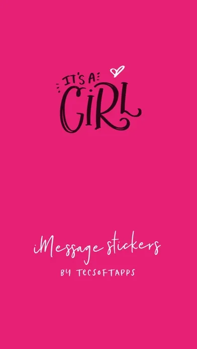 ภาพหน้าจอของ It's a Girl! iMessage Stickers